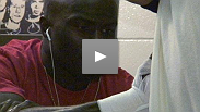 Fighters get their hands wrapped before their bouts at UFC&reg; 87