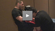 Cain Velasquez gets one last workout before his fight this Saturday