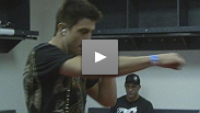 Carlos Condit warms up hours before his fight against Kampmann