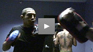 Fighters warm up before their bouts at WEC: Faber vs. Pulver