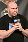 UFC President Dana White answers questions from the troops during a Q&A session at the UFC Fight for the Troops Weigh-in.