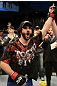 Charlie Brenneman celebrates his win over Alves.