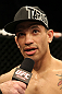 DaMarques Johnson celebrates his win over Mike Guymon.