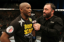 Yves Edwards celebrates his win over Cody McKenzie.