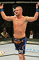 Matt Wiman celebrates his win over Cole Miller.