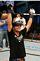 Matt Wiman celebrates his win over Cole Miller.