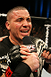 Pat Barry becomes emotional after his win over Joey Beltran.