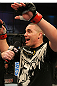 Pat Barry speaks with Joe Rogan after his win over Joey Beltran.