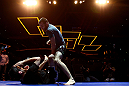 Jon Fitch practices grappling during an Open Workouts