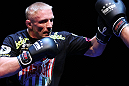 Dennis Siver does some glove work during an Open Workout