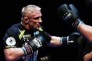 Dennis Siver does some glove work during an Open Workout