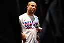 BJ Penn talks to the media during an Open Workout
