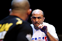 BJ Penn spars during an Open Workout
