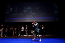 Jon Fitch spars during an Open Workout