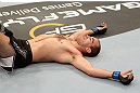 Ebersole celebrates his win over Lytle