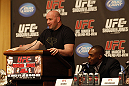 UFC 128: Pre-Fight Press Conference: (L-R) Dana White and Jon Jones