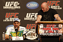 UFC 128: Pre-Fight Press Conference: (L-R) Shogun Rua & Dana White