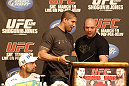 UFC 128: Pre-Fight Press Conference: (L-R) Shogun, Brendan Schaub & Dana White