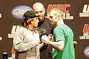 UFC 128: Pre-Fight Press Conference: (L-R) Urijah Faber vs. Eddie Wineland