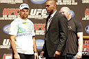UFC 128: Pre-Fight Press Conference: (L-R) Shogun vs. Jones