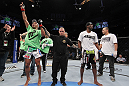 UFC 128: Edson Barboza celebrates his win