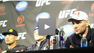 Mark Munoz, Brian Bowles and Chris Weidman speak with the media after their UFC Live wins - main eventers Diego Sanchez and Martin Kampmann were both at the hospital and unable to attend.