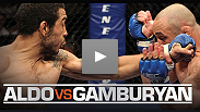 Highlights from Aldo vs. Gamburyan, Varner vs. Cerrone 2, Roop vs. Jung, Hominick vs. Garcia and Torres vs. Valencia. See it again on UFCLive.com starting Saturday or free on Versus Monday, October 4.