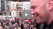 Dana heads to Toronto, presides over the UFC 129 presser, visits the launch of the UFC Octagon Nation Tour, and nearly incites a riot by giving away tickets.
