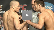 UFC&reg; Welterweight Champion Georges St-Pierre and challenger Jake Shields weigh in before their title fight in Toronto.