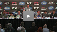 Dana White, Tom Wright, Georges St-Pierre, Jake Shields, Jose Aldo, Mark Hominick, Randy Couture and Lyoto Machida talk to the media about the biggest UFC event ever to take place.