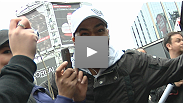 UFC fighters and fans were on hand for the launch of the new UFC Octagon Nation Tour atYonge-Dundas Square in Toronto.