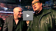 Follow Dana behind the scenes at UFC 129 - hear what he said to Nick Diaz, Steven Seagal, Rashad Evans and more.