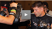 At open workouts, Brian Stann, Jorge Santiago, Miguel Torres and Rick Story show off the skills that landed them on the  blockbuster Memorial Day fight card at UFC 130.