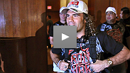 Anthony Pettis and Clay Guida wade through fans as they make their way to The Pearl for their big bout tonight.