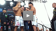 Outdoors in Vancouver, the men of UFC 131's stacked fight card weigh in.
