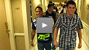 "I'm here to give the fans a show." Dominick Cruz and Urijah Faber arrive at the MGM Grand Garden Arena for their headlining bout at UFC 132.