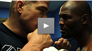 Philly boxing champ Bernard "The Executioner" Hopkins stops by open workouts, where Tito Ortiz and Rashad Evans continue their physical prep and mindgames in advance of Saturday's show.