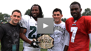 The champs are here! Frankie Edgar and Dominick Cruz stop by the Philadelphia Eagles' training camp and meet Andy Reid, Michael Vick and Asante Samuel.