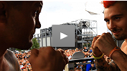 Two strikers with winning on their minds promise to put on a show Sunday night - see Dan Hardy and Chris Lytle's entertaining weigh-in moment now.