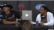 Donald Cerrone and Ben Henderson - lightweight WEC vets who've been dominant since joining the UFC - appear together on the winner's dais at the press conference after UFC Live.
