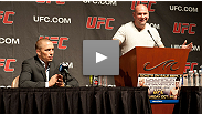 Dana White and Georges St-Pierre at the UFC&reg; 137 Special Press Conference.
