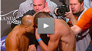 UFC 137 headliners BJ Penn and Nick Diaz come face to face (and nearly fist to fist) at the official weigh-in.