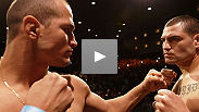 Heavyweight champion Cain Velasquez comes face to face with challenger Junior dos Santos at the weigh-in in advance of the biggest event in UFC history - UFC on FOX, live November 12.