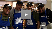 Fighters take time out from training and trash-talking to help their community during the holidays.