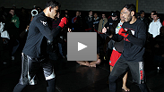 They're brothers, identical brothers, and they're coming to Canada to defeat some legends. See Rogerio Nogueira (beard) and Minotauro Nogueira (no beard) show their stuff at open workouts.