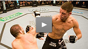 The iron-chinned Nate Diaz dares Cowboy Cerrone to knock him out... if he knows what's good for him.