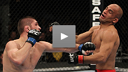 Undefeated Khabib Nurmagomedov overcomes the dreaded Octagon jitters to earn an impressive win over Kamal Shalorus. He discusses the big win, and dedicates his performance to a fallen friend.