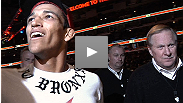 "J'ai montr&eacute; que je n'avais peur de personne." Charles Oliveira a utilis&eacute; une soumission rarement vue afin de soumettre le nouveau venu, Eric Wisely.  "Do Bronx" commente la fin de l'affrontement.