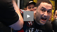 The men of UFC 144 give the media a sneak peek at Saturday night's mega-fights by showcasing their skills at open workouts.