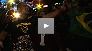 A very happy Junior dos Santos talks about the strategy he used to defeat Frank Mir, and discusses his plan for celebrating.